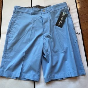 New WALTER HAGEN PERFECT 11 Collection Blue GOLF Soild SHORTS MEN'S wais…